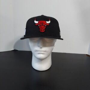 Chicago Bulls Hat Cap Snap Back Mens Black NBA‎ Basketball 9FIFTY Mesh New Era